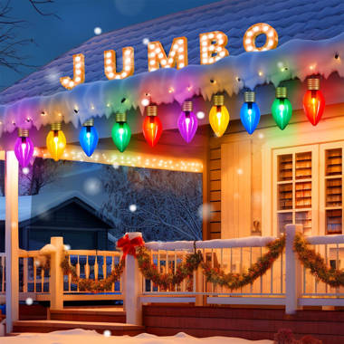 Jumbo christmas lights deals outdoor